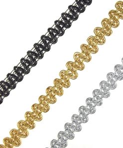 Aurora Borealis AB Crystal Rhinestone Jewel Trim, Iridescent Gold,  3/8-Inch, 3-Yard